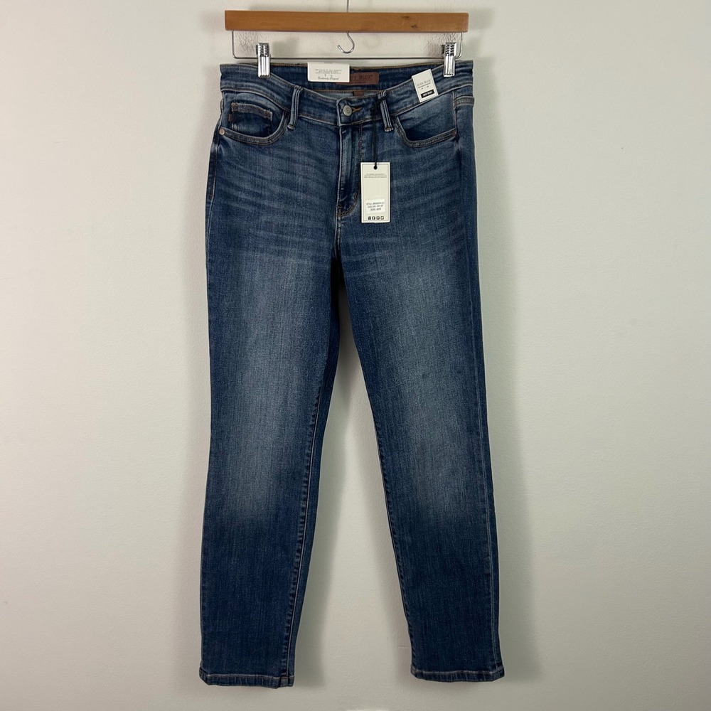 Judy Blue Mid Rise Boyfriend Jeans Dark Stone Wash Size 9/29 NEW